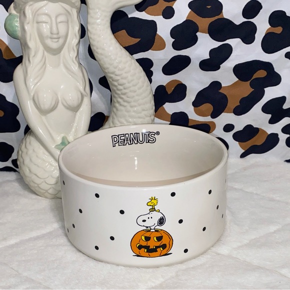 PEANUTS ✖️ RAE DUNN SNOOPY CERAMIC DOG BOWL DISH 🐶 - Picture 1 of 5